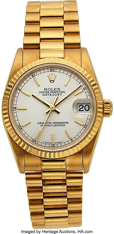 gold midsize rolex|Rolex mid size.